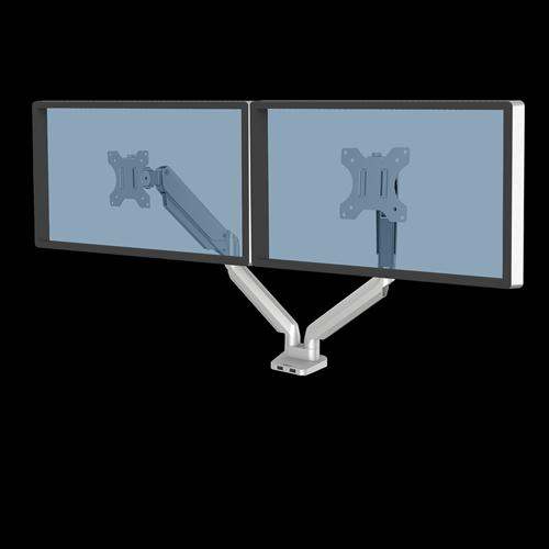 Fellowes Braccio Monitor doppio Argento